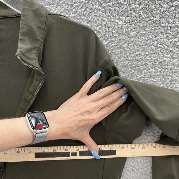 Lululemon Jacket Mens Large Green Division Track Jacket Full Zip Pique Casual - Picture 4 of 8